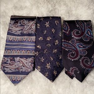 NWT and NWOT navy pattered ties